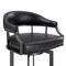 Armen Living Pharaoh Swivel 26" Mineral Finish and Black Faux Leather Bar Stool 721535743339 - alternate 7